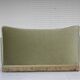 1960s, Danish 2-seater sofa, light green furniture velour, ash wood.