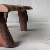 Free form coffee table in solid Elm-1970