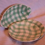 Set dessert plates and ravier