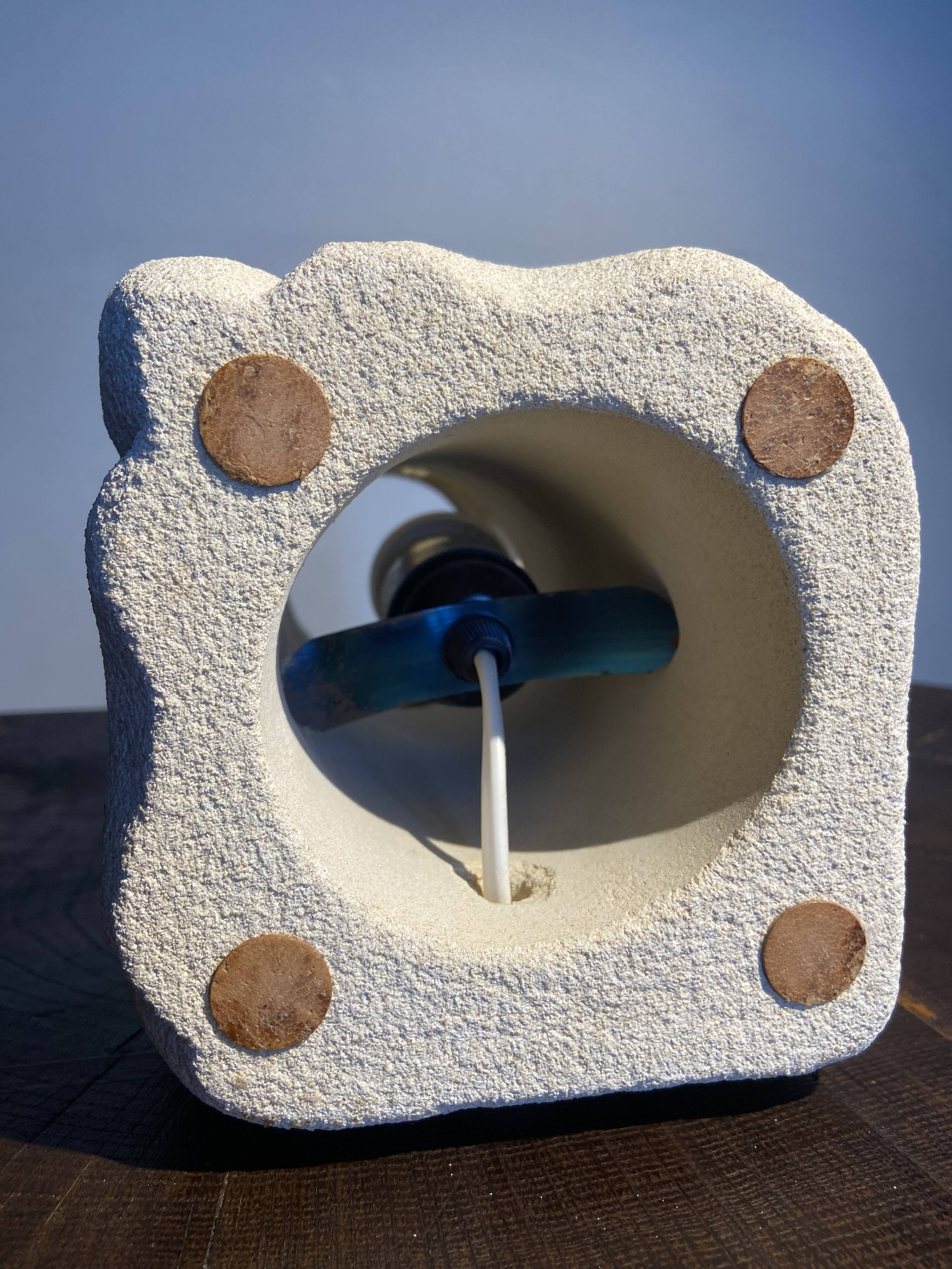 Owl lamp Albert Tormos in Gard stone 60s