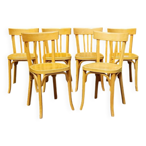 6 chaises baumann estampillées