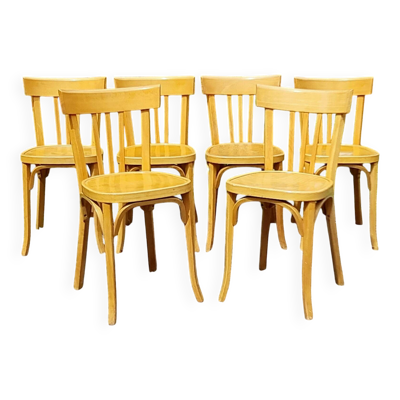 6 chaises Baumann estampillées