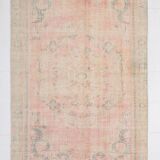 6x9 Vintage Soft Peach Geometric Style Vintage Rug, 175x270 Cm