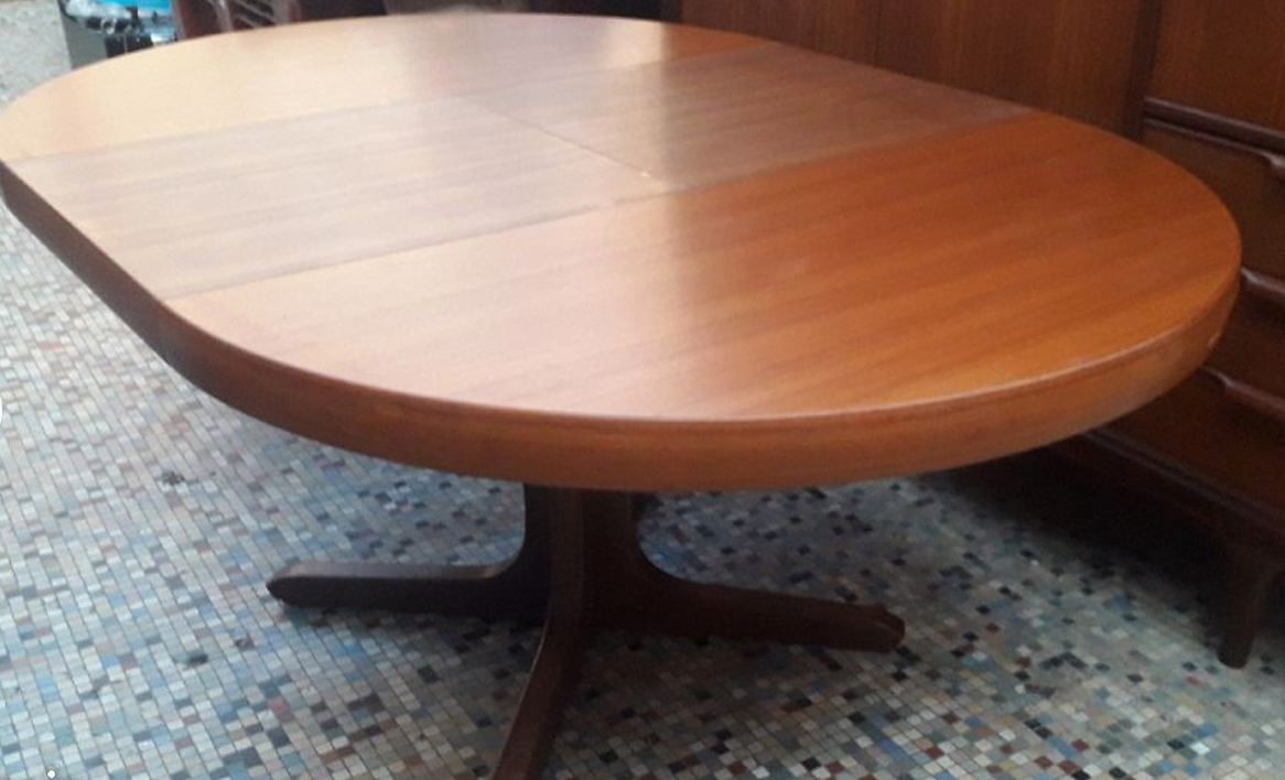 Vintage teak round table