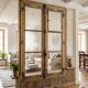 Old fir window with frame (one opening pane)