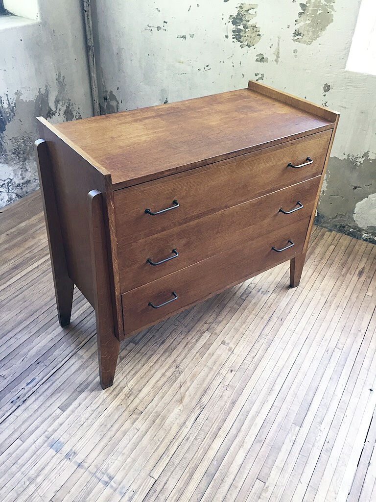 Vintage chest of drawers gilded oak