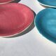 12 Hand-painted dessert plates Salins