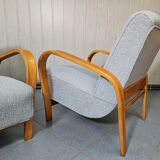 Fauteuils en hêtre par Karel Kozelka & Antonin Kropacek années 1940