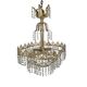 Chandelier - Hollywood Regency - gilded - crystal - 3rd quarter of the 20th