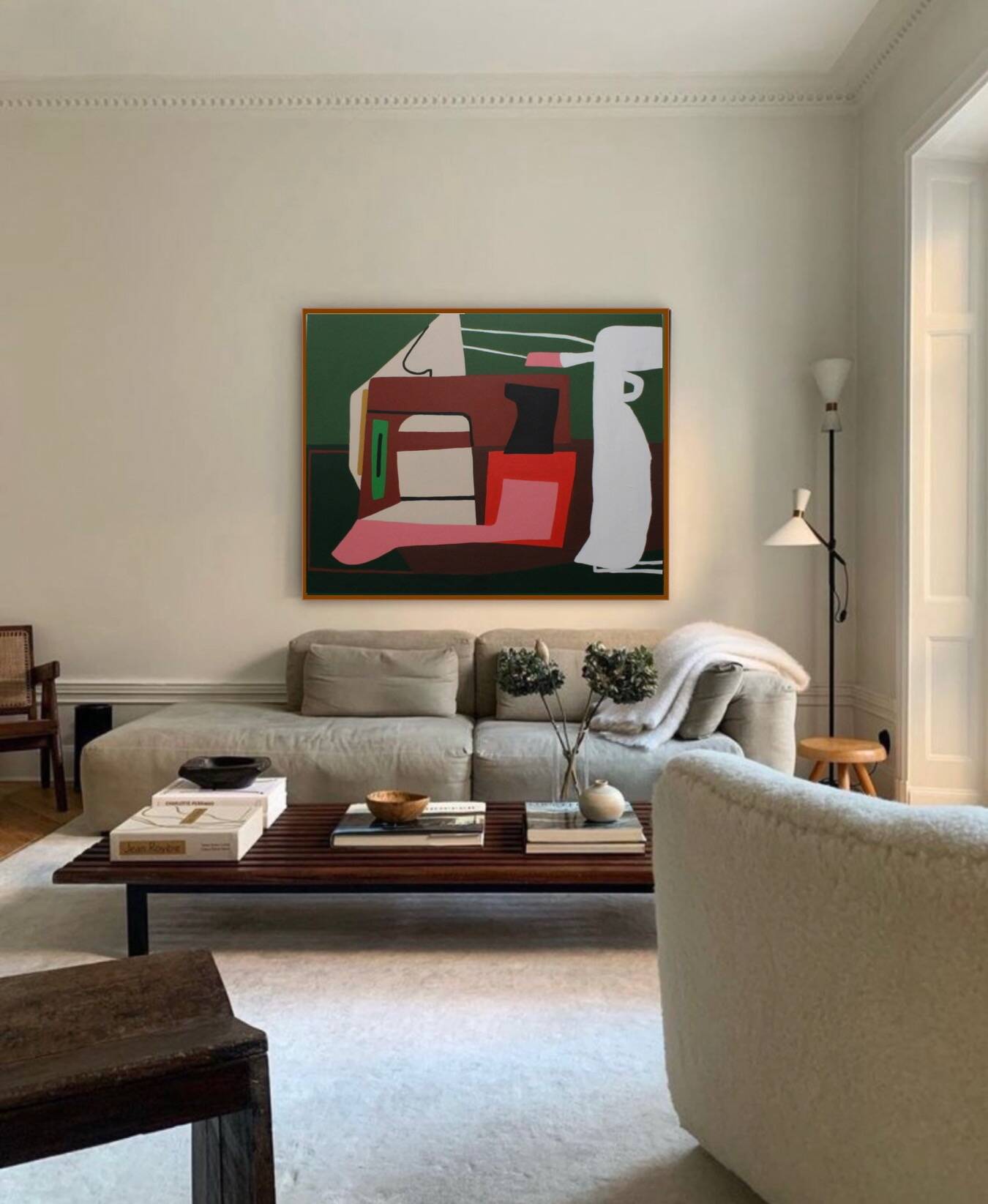 Contemporary colorful abstract "serenity" 100x80cm on canvas by Bodasca