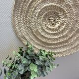 Wicker rattan tray for wall decoration