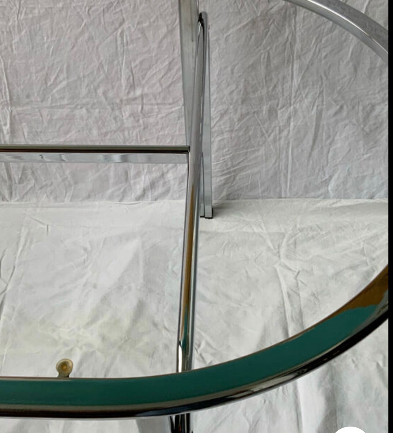 Glass and metal dining room table