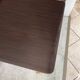 TV stand on casters, 2 brown Formica shelves, 1960s