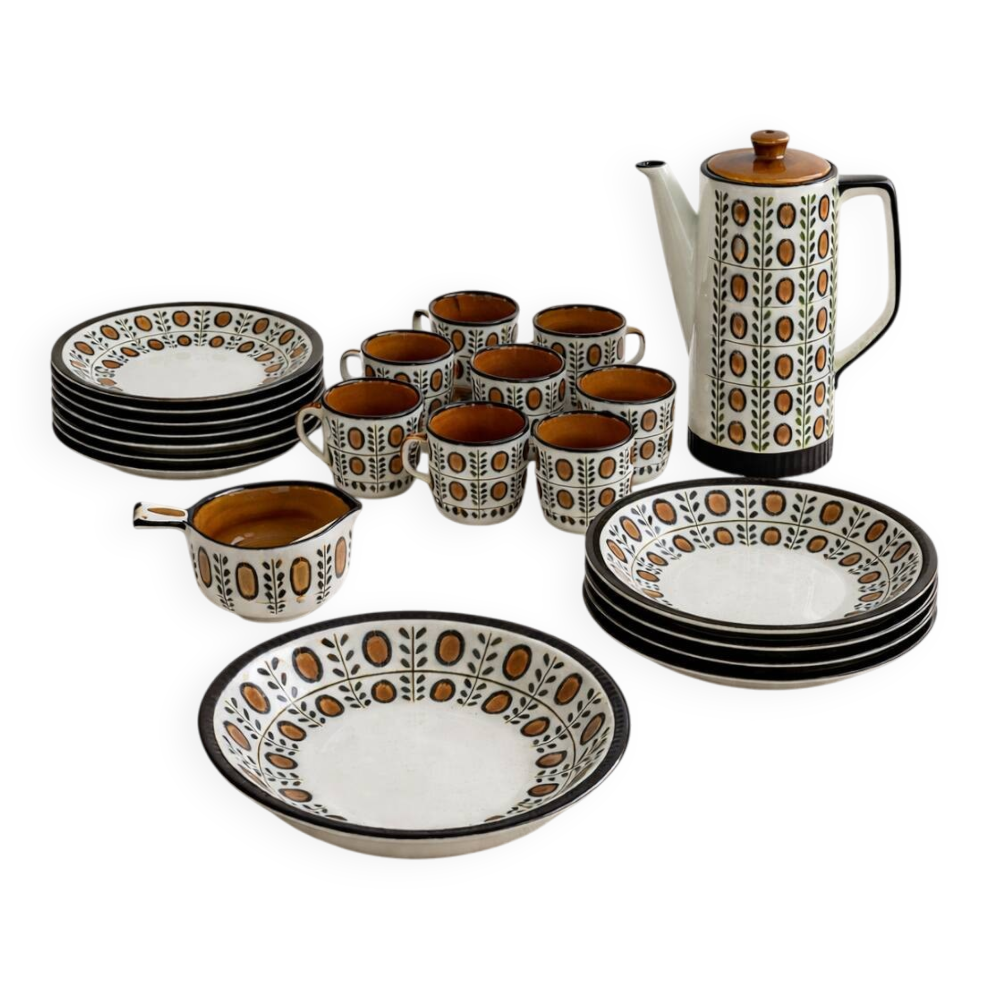 Boch service La Louvière walnut model