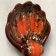 Ceramic leaf-shaped pocket emptier signed Vallauris – Vintage