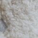 1960s, Danish design, reupholstered highback armchair, genuine sheepskin.