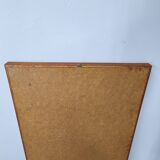 Danish Mid Century Teak Wall Mirror, Minimalist Frame, 1960s