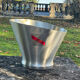 Mumm champagne bucket, vintage pewter vasque
