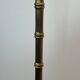 Pair of parquet floor lamps in faux-bamboo style in bronze and brass by Jacques Adnet.