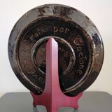 Vintage Dauphiné dish in glazed terracotta Gaetana Vines decor