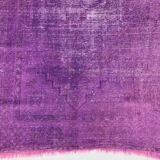Old tribal Distressed Overdyed Vintage Turkish Wool Rug 194x102 cm Medium