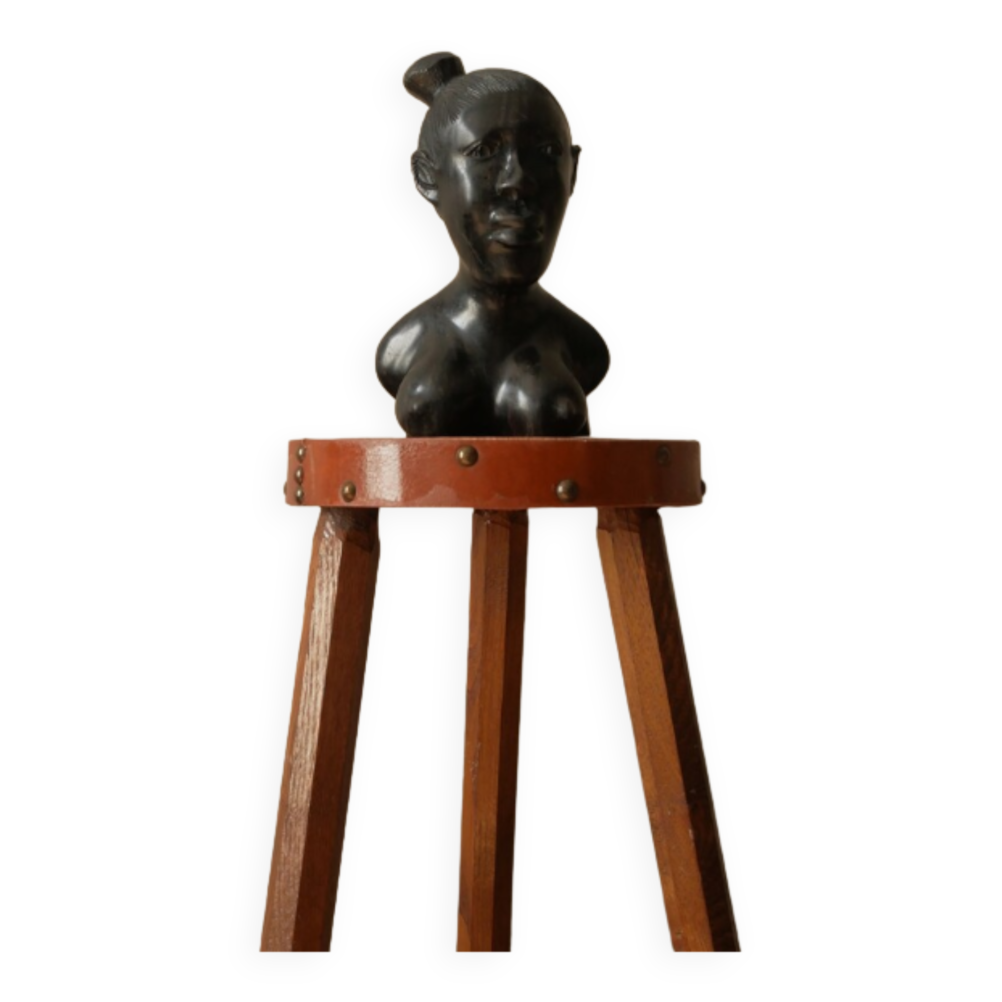 Bust of a woman in ebony African Art
