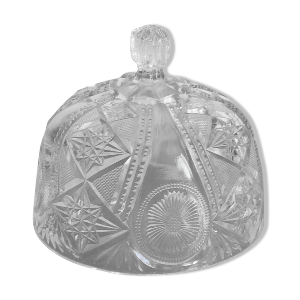 Cloche à Fromage En Verre Avec Plateau - État Impeccable