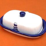 Ceramic butter dish with Maritime Lighthouse decor