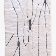 Beni M'Rirt White and Black Rug - 211 x 153 cm