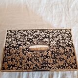 Silver metal jewelry box from the 50s