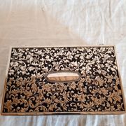 Silver metal jewelry box from the 50s