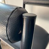 Series of 6 tubular and leatherette stools, 70s- 80s