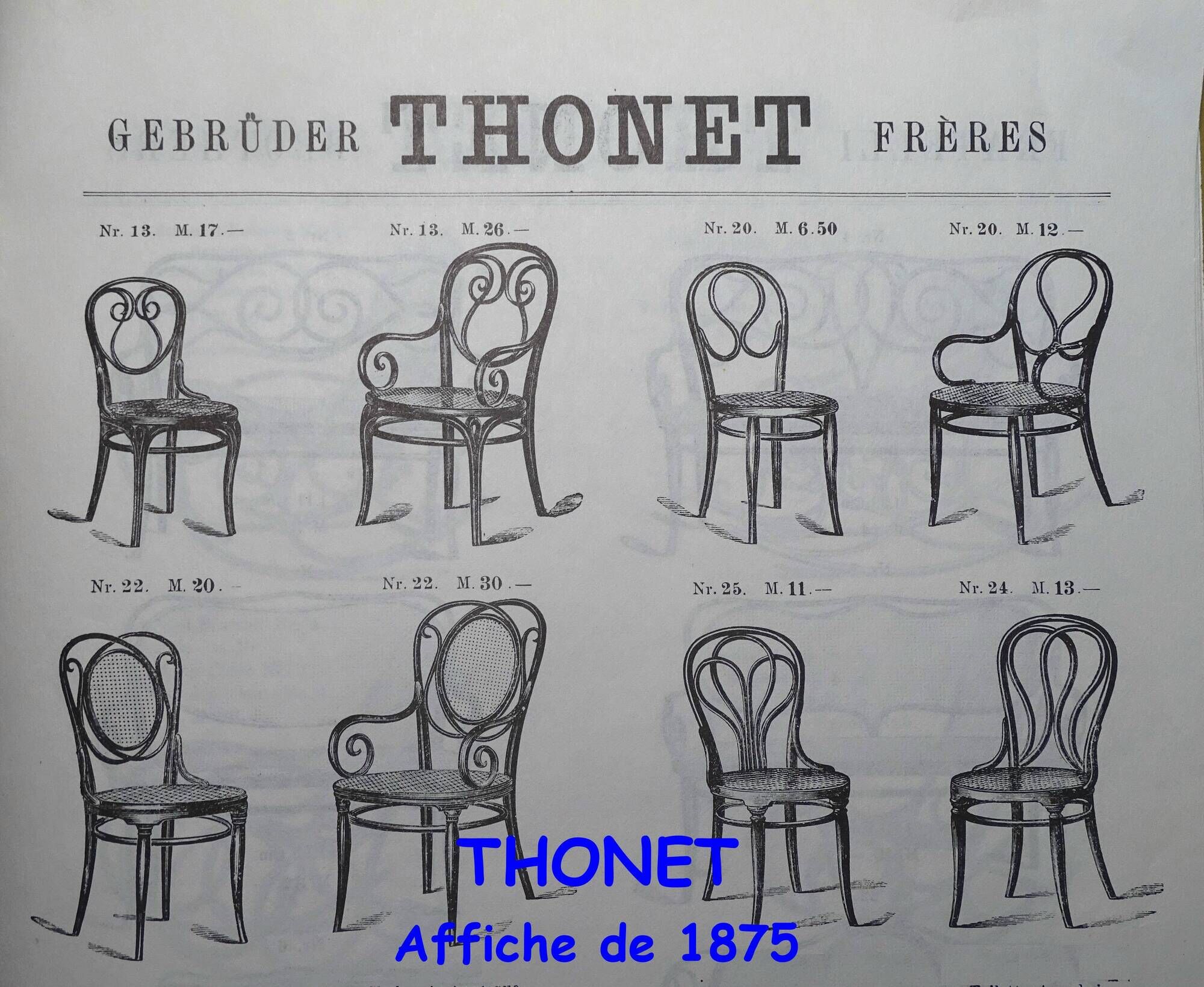 Thonet bistro chair N°20 ca 1868 new canework - rare model from this period -