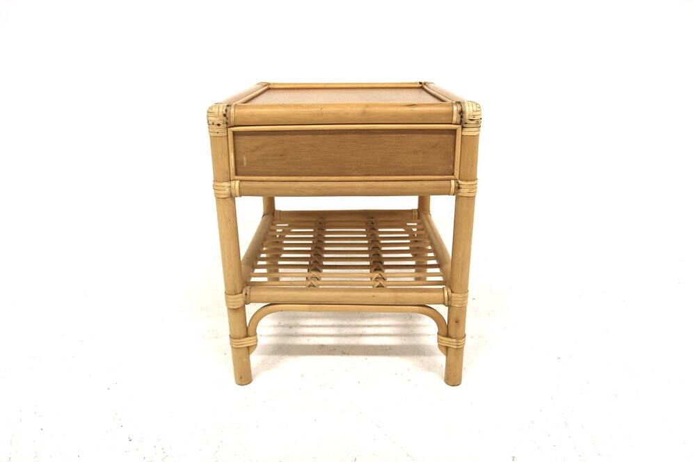 Rattan bedside table, Dux, Sweden, 1960