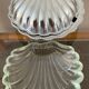 Vintage shell butter dish in stainless steel and glass