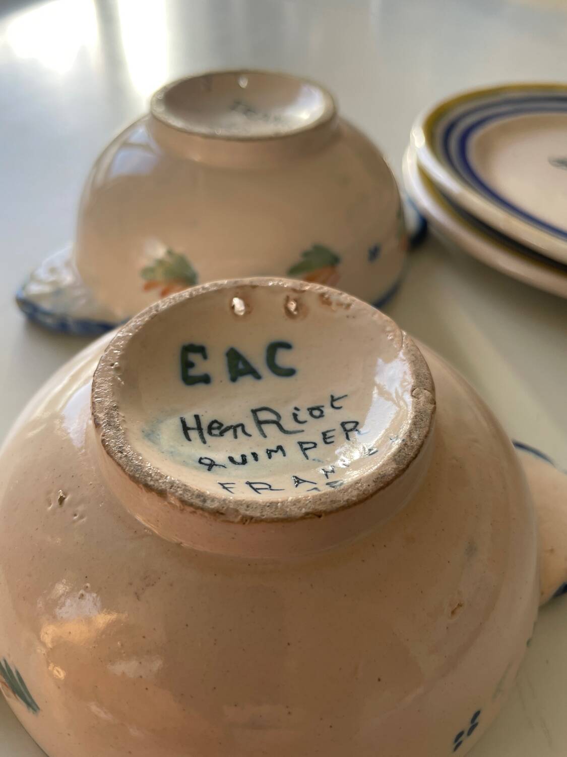 Complete service Henriot Quimper bowls and plates