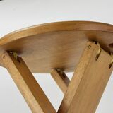 Folding wooden stool