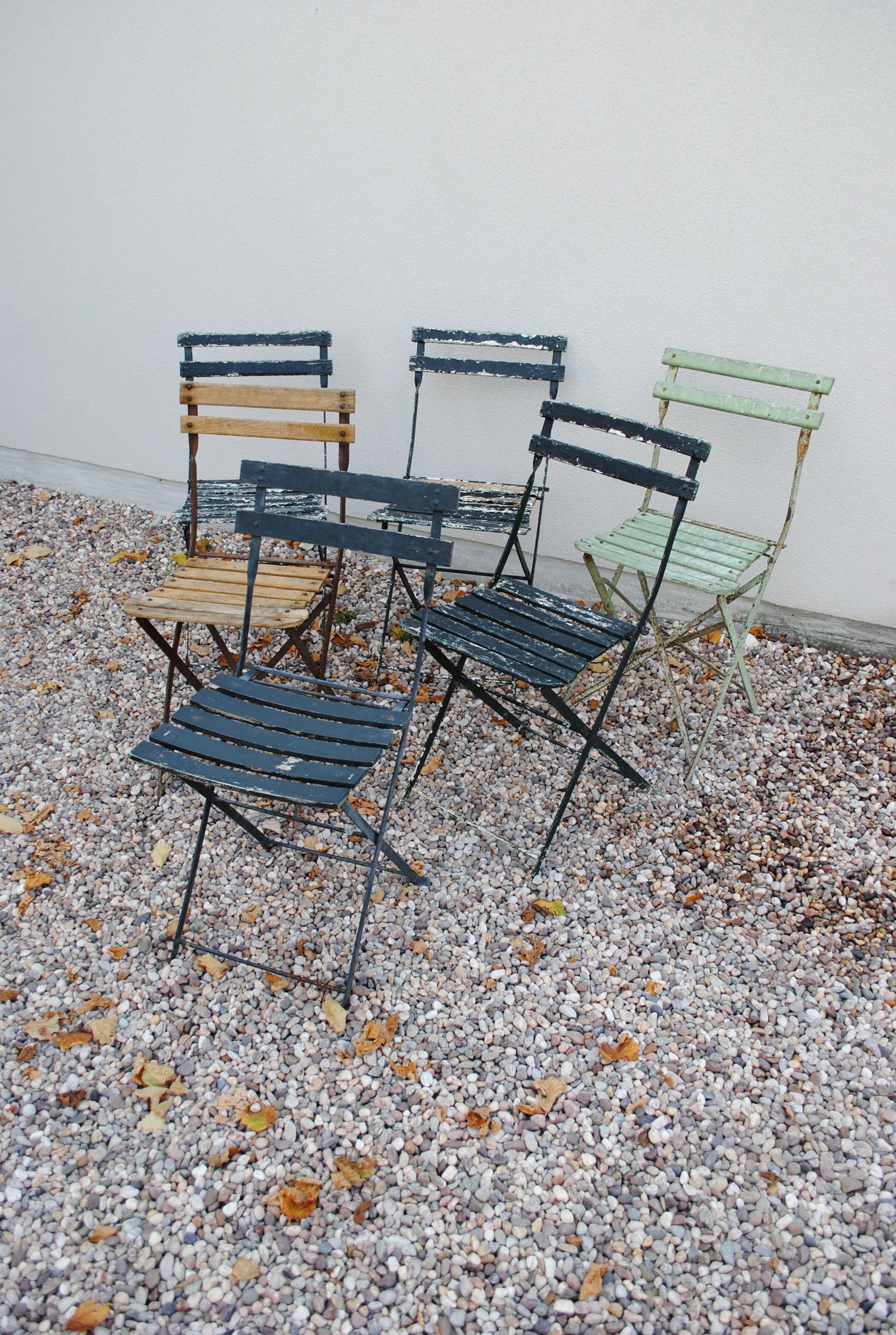 Set of folding Bistro chairs