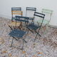Suite de chaises pliante de bistrot