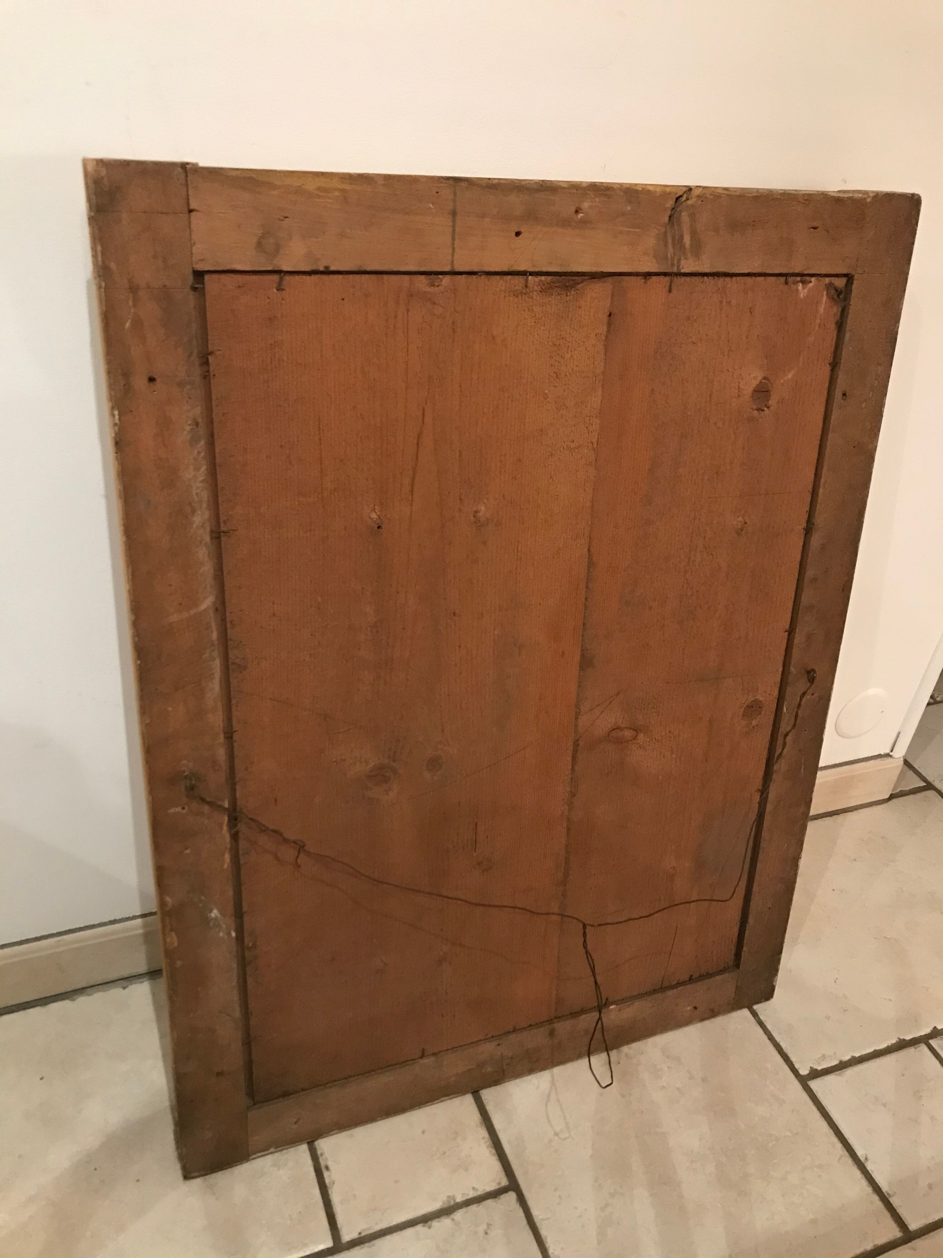 Miroir Louis XV à la feuille d’or d’origine 19eme 61x83cm