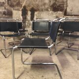 Set of 7 S33 Mart Stam Chairs Circa 1980