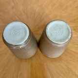 Set of two glasses cups in Digoin stoneware