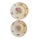 Set of 2 decorative floral plates