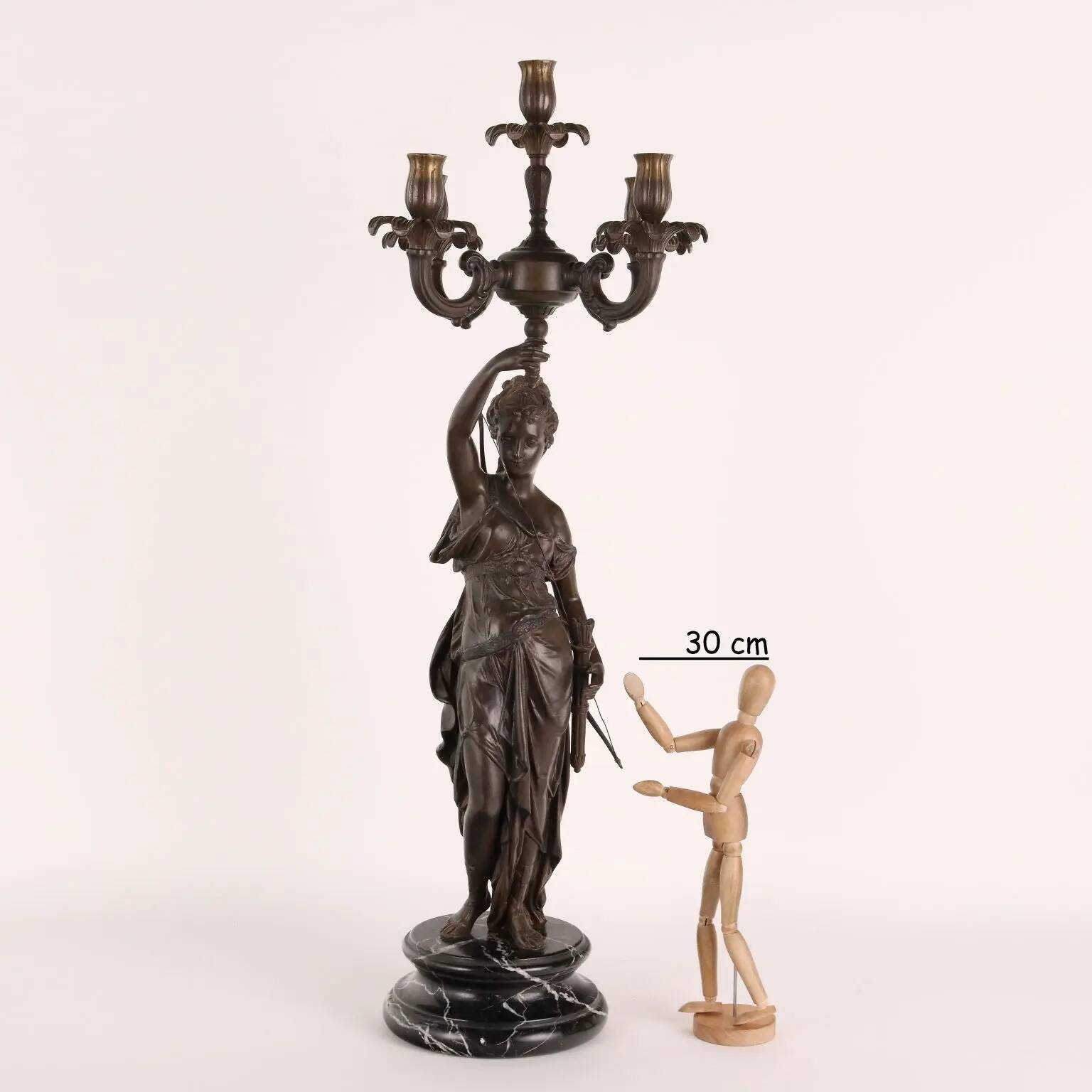 Antique bronze candelabrum Europe 20th Century