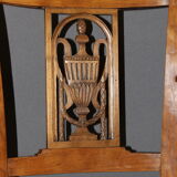 Pair of straw armchairs in cherry wood Directoire early XIX