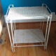 Vintage perforated metal shelf