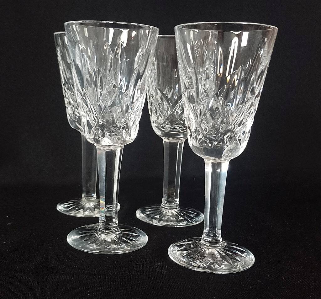 Waterford Crystal Lismore Pattern Sherry Glasses set of 4