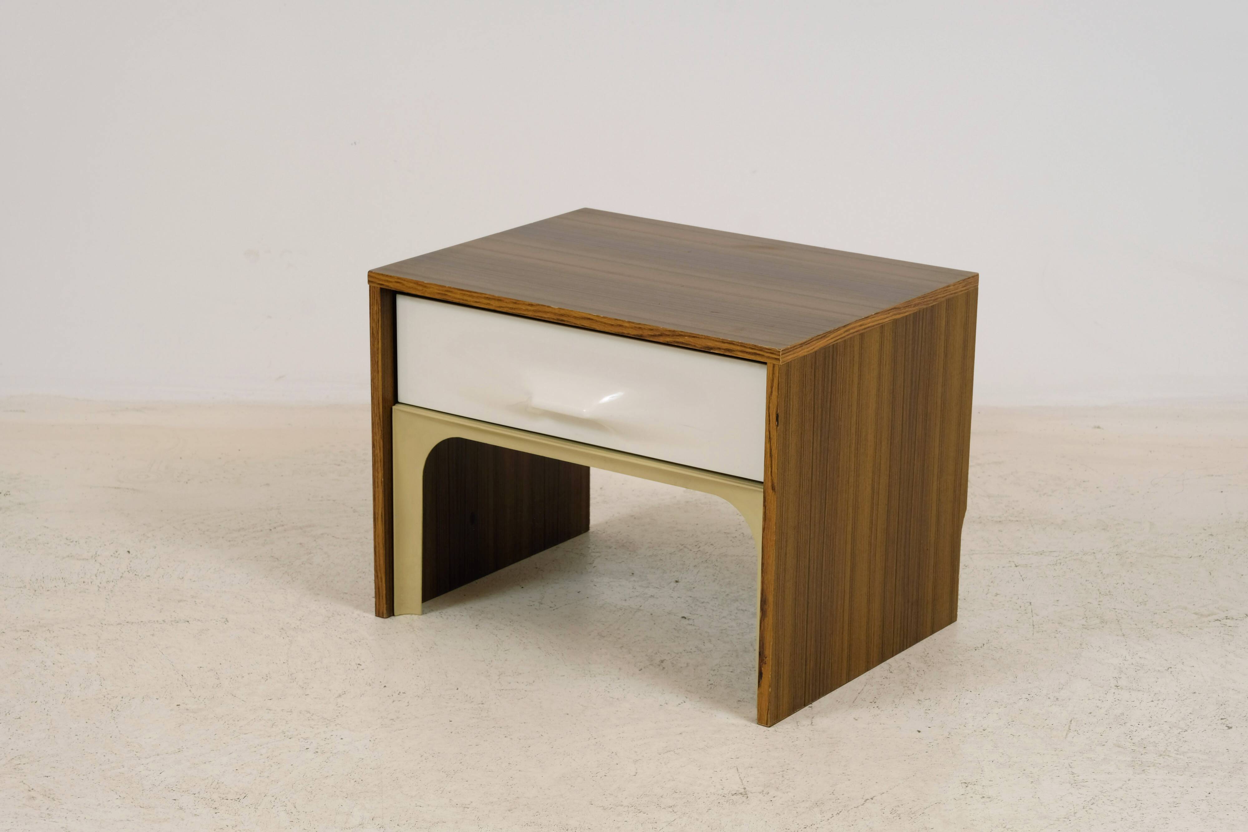 DF 2000 Bedside Table with Drawer by Raymond Loewy 1970's
