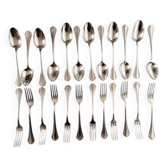 24 pieces of christofle printania cutlery model 12 knives and 12 spoons from the 1920s-1930s