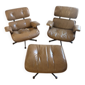 Fauteuils et repose-pieds par Charles & Ray Eames